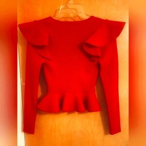 Beautiful red top thick fabric express size S